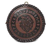 REITINGE Klassische mittelalterliche Hüfttasche aus PU Leder. Vielseitige Gürteltasche mit Vintage Prägung, Seitentasche für LARP und Kostümpartys. Historische Reenactment Hüfttasche