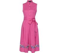 Reitmayer Ärmelloses Leinenkleid mit Blumen Pink 46