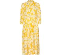 REITMAYER Blumen-Kleid mit Stehkragen Weiß/Gelb (Größe: 38) 38 gelb