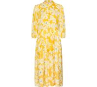 REITMAYER Blumen-Kleid mit Stehkragen Weiß/Gelb (Größe: 38) 38 gelb