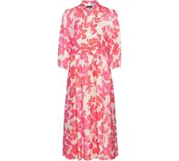 REITMAYER Blumen-Kleid mit Stehkragen Weiß/Rosa (Größe: 40) 40 rosa