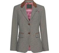REITMAYER Fischgrat-Blazer mit Cordkragen Blau/Grau (Größe: 38) 38 blau