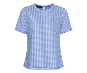 REITMAYER Halbarm-Vichykarobluse Hellblau/Weiß (Größe: 36) 36 blau