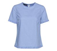 REITMAYER Halbarm-Vichykarobluse Hellblau/Weiß (Größe: 44) 44 blau