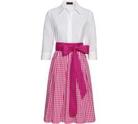 REITMAYER Hemdblusenkleid Weiß/Beere (Größe: 36) 36 pink