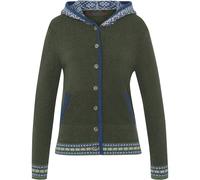 REITMAYER Jacquard-Cardigan mit Kapuze Grün/Beige (Größe: 46) 46 grün