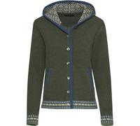 REITMAYER Jacquard-Cardigan mit Kapuze Grün/Beige (Größe: 48) 48 grün