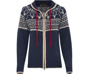 REITMAYER Jacquard-Zipp-Strickjacke Blau (Größe: 48) 48 blau