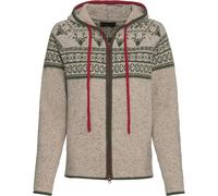 REITMAYER Jacquard-Zipp-Strickjacke Grau/Grün/Rot (Größe: 34) 34 grau