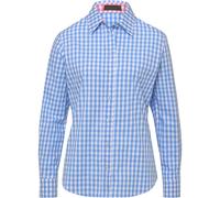 REITMAYER Langarmbluse in Vichykaro Blau (Größe: 42) 42 blau