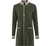 REITMAYER Lange Strickjacke mit Jacquard-Muster Oliv (Größe: 34)