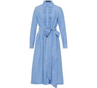 REITMAYER Leinenkleid mit Rüschenkante Bleu (Größe: 46) 46 blau