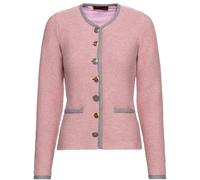 REITMAYER Linksstrickjacke mit Hirschstick Rosé/Grau (Größe: 46) 46 rosa