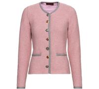 REITMAYER Linksstrickjacke mit Hirschstick Rosé/Grau (Größe: 36) 36 rosa