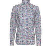 REITMAYER Stehkragenbluse mit Blumenmuster Weiß/Blau (Größe: 42) 42 blau