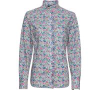 REITMAYER Stehkragenbluse mit Blumenmuster Weiß/Blau (Größe: 44) 44 blau