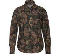 REITMAYER Stehkragenbluse mit Paisley-Muster Schwarz/Grün (Größe: 40) 40 schwarz