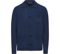 REITMAYER Strickjacke mit Hemdkragen Blau (Größe: M) M blau