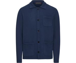 REITMAYER Strickjacke mit Hemdkragen Blau (Größe: XL) XL blau