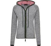 REITMAYER Strickjacke mit Kapuze Grau/Grün (Größe: 46) 46 grau
