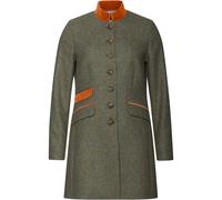 REITMAYER Tweed-Gehrock mit Samtdetails Oliv/Orange (Größe: 44) 44 grün