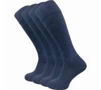 Reitsocken | Mit Plüschsohle & Komfortbund | Damen & Herren (4 Paar) - Blau / 47 - 50