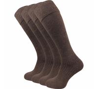 Reitsocken | Mit Plüschsohle & Komfortbund | Damen & Herren (4 Paar) - Braun / 43 - 46