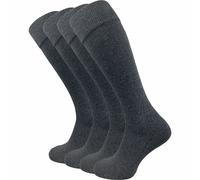 Reitsocken | Mit Plüschsohle & Komfortbund | Damen & Herren (4 Paar) - Grau / 43 - 46