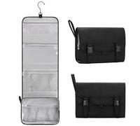 Relavel Kulturbeutel, Reise-Kulturbeutel zum Aufhängen, für Damen und Herren, Leder, wasserabweisend, Make-up-Kosmetiktasche, Reise-Organizer für Toilettenartikel, Shampoo, Behälter in voller Größe,