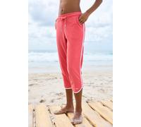 Relax-Caprihose KANGAROOS, Damen, Gr. 32/34, N-Gr, peach, Frottee, Obermaterial: 50% Baumwolle, 48% Polyester, 2% Elasthan, unifarben, Basic, ca. Mitte Wade, Hosen, mit sportlichem Seitenstreifen und 
