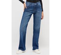 Relax-fit-Jeans ANGELS "LIZ", Damen, Gr. 34, Länge 30, blau (mid blau used), Denim/Jeans, Obermaterial: 67% Baumwolle, 31% Polyester, 2% Elasthan, relaxed fit lang, Jeans (49073621-34) mid blau used