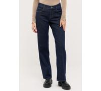 Relax-fit-Jeans ANGELS "LIZ", Damen, Gr. 40, Länge 28, blau (schwarz indigo), Denim/Jeans, Obermaterial: 91% Baumwolle, 6% Polyester, 3% Elasthan, relaxed fit lang, Jeans (53635830-40) schwarz indigo