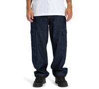Relax-fit-Jeans DC SHOES "Worker Baggy Denim Cargo Rir", Herren, Gr. 29(XS/S) / Länge 32(M), blau (schwarz denim), Obermaterial: 80% Baumwolle, 20% Baumwolle., Jeans (66314132-29) schwarz denim