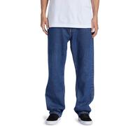 Relax-fit-Jeans DC SHOES "Worker", Herren, Gr. 34(L) / Länge 34(L), Länge 34, blau (indigo schwarz), Obermaterial: 80% Baumwolle, 20% Baumwolle;, Jeans (33256060-34) indigo schwarz