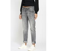 Relax-fit-Jeans GANG "94AMELIE", Damen, Gr. 32, N-Gr, grau (p.o.t.g. wash), Denim/Jeans, Obermaterial: 99% Baumwolle, 1% Elasthan, regular fit lang, Jeans, mit Used-Effekten (71545125-32) p.o.t.g. was