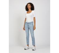 Relax-fit-Jeans GANG "GANG Jeans Relaxed Fit 94AMELIE CROPPED", Damen, Gr. 28, bleached denim, Denim/Jeans, 94% Baumwolle, 5% Elastomultiester, 1% Elasthan, Jeans (71869408-28) bleached denim