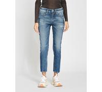 Relax-fit-Jeans GANG "GANG Jeans Relaxed Fit 94AMELIE CROPPED", Damen, Gr. 31, denim blau, Denim/Jeans, 90% Baumwolle, 2% Elasthan, 8% Polyester, Jeans (37693760-31) denim blau