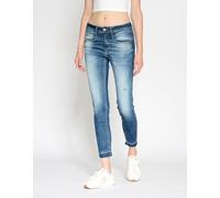 Relax-fit-Jeans GANG "GANG Jeans Relaxed Fit 94AMELIE CROPPED", Damen, Gr. 31, denim blau, Denim/Jeans, 92% Baumwolle, 5% Polyester, 3% Elasthan, Jeans (94206737-31) denim blau