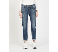 Relax-fit-Jeans GANG "GANG Jeans Relaxed Fit 94GERDA", Damen, Gr. 28, Normalgrößen, blau (denim blau), 90% Baumwolle, 2% Elasthan, 8% Polyester, Jeans (74384755-28) denim blau