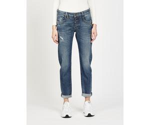 Relax-fit-Jeans GANG "GANG Jeans Relaxed Fit 94GERDA", Damen, Gr. 30, blau (denim blau), Denim/Jeans, 90% Baumwolle, 2% Elasthan, 8% Polyester, Jeans (74384755-30) denim blau