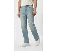 Relax-fit-Jeans JACK & JONES "JJIALEX mit cleanem Look und Taschenvielfalt", Herren, Gr. 34, Länge 32, bleached blau washed, Denim/Jeans, Obermaterial: 100% Baumwolle, Abriebeffekte, relaxed fit lang,