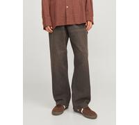 Relax-fit-Jeans JACK & JONES "JJIRON JJORIGINAL AKM NOOS", Herren, Gr. 32, Länge 32, schwarz (schwarz denim), Denim/Jeans, Obermaterial: 100% Baumwolle, Abriebeffekte, loose fit knöchellang, Jeans (86