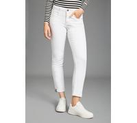 Relax-fit-Jeans KANGAROOS "RELAX-FIT HIGH WAIST", Damen, Gr. 36, N-Gr, weiß, Denim/Jeans, Obermaterial: 98% Baumwolle, 2% Elasthan, Basic, relaxed fit knöchelfrei, Jeans, knöchelfreie Schnittform, kre