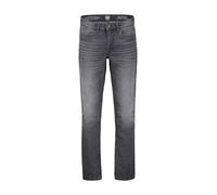 Relax-fit-Jeans LERROS "5-Pocket Stretch-Denim BAXTER in RELAXED FIT", Herren, Gr. 36, Länge 36, schwarz used wash, 98% Baumwolle, 2% Elasthan, Jeans, Locker geschnittene Herren-Jeans mit geradem Bein