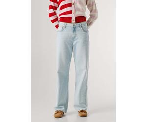 Relax-fit-Jeans PEPE JEANS "relaxed fit jeans LOOSE ST JEANS MW HAZEL", Damen, Gr. 26, Länge 30, blau (vintage light blau), 100% Baumwolle, Jeans (41259061-26) vintage light blau