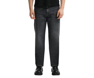 Relax-fit-Jeans QS "Style Devon", Herren, Gr. 36, Länge 32, dunkelgrau, Denim/Jeans, Obermaterial: 99% Baumwolle, 1% Elasthan, unifarben, relaxed fit knöchellang, Jeans, im Five-Pocket Style (85323965