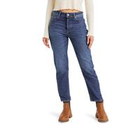 Relax-fit-Jeans ROXY "Patti Straight Mid", Herren, Gr. 27S, medium blau, Obermaterial: 79% Walkfrottier, 20% Walkfrottier, 1% Elasthan;, Jeans (16726500-27) medium blau