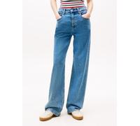 Relax-fit-Jeans TOMMY JEANS "MIA MR RLXD STR", Damen, Gr. 30, Länge 32, denim mid light blau, Denim/Jeans, Obermaterial: 99% Baumwolle, 1% Elasthan, unifarben, relaxed fit lang, Jeans, in blauer Wasch