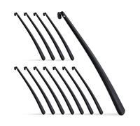 Relaxdays 12 x Schuhlöffel Metall schwarz Schwarz