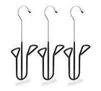 Relaxdays 15 x Schuhbügel, Halter mit Rutschfester Beschichtung, für versch. Schuharten, HxBxT 33,5x14x4 cm, Schuhhänger, schwarz